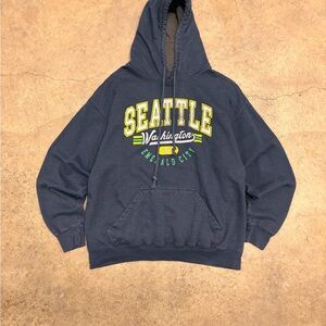 Seattle Graphic Navy Hoodie